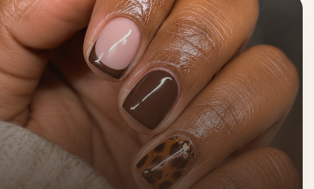 Neat short-length manicured nail set